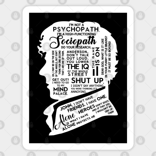 Sherlock Quotes Sticker by KsuAnn